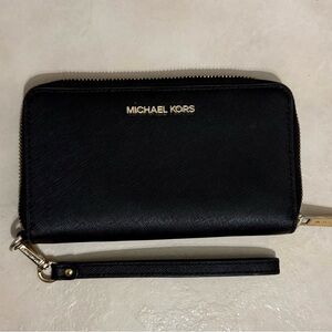 Michael Kors Black Zip-Around Wallet